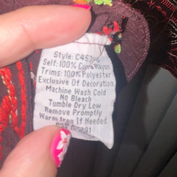 Johnny Was Waverly Kimono Jacket Colorful Embroidered Boho Artsy Size Medium - Picture 8 of 9